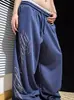Pantalones Casuales Anchos de Pierna Recta Sueltos con Letras de Pedrería Estilo Americano para Hombres y Mujeres, Pantalones Rectos de Longitud Completa para Baile Jazz Hip-Hop