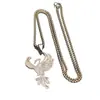 Nueva Moda Acero Inoxidable Corte Animal Fénix Colgante Collar Electrochapado No Descolorante Cadena Clavícula Animal Transfronterizo
