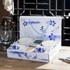 Juego de tazones de porcelana azul y blanca Actividad de venta por lotes Tazón de regalo Juego de palillos Juego de tazón y cuchara de cerámica Vajilla Tazón Caja de regalo