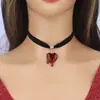 Comércio exterior personalidade ins estilo resina criativo amor gota de sangue pingente colar europeu e americano transfronteiriço elegante veludo colar