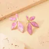 Pendientes Coloridos de Esmalte con Forma de Flor de Acero Inoxidable Anti-Goteo de Aceite Pendientes de Moda para Mujeres Niñas Joyería de Moda Venta al por Mayor