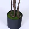 Planta Verde Artificial de Lujo Ligero Piedra de Agua Árbol de Banyan de Gama Alta Planta en Maceta de Pie para Interiores Sala de Estar Patio Decoración de Tienda Planta Verde Falsa
