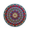 Elegante Set de 8 Piezas de Madera con Encantadores Posavasos Artísticos de Estilo Étnico, Resistentes al Calor y Antideslizantes, Adecuados para Posavasos de Mandala
