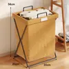 Cesta de Ropa Sucia para Uso Doméstico, Cesto Plegable para Lavandería de Baño, Almacenamiento de Ropa Nocturna junto a la Cama del Dormitorio, Contenedor Mágico para Almacenamiento de Ropa Sucia