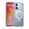 Capa Magnética Bayer Adequada para Capa de Celular Redmi 15A 5g, Capa Magnética Transparente Anti-Amarelamento, Estilo Minimalista Europeu e Americano, Amazon
