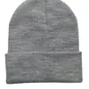 Gorro liso con bordes enrollados, personalizable con bordado de logo, gorro de esquí de color sólido, gorro de clima frío sin visera, gorro de lana, gorro tejido
