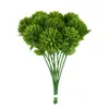 Crisantemo de Bola Artificial de Venta Caliente Transfronteriza con Hojas, Planta Verde Estilo Nórdico Decoración Suave Arte Floral para Hoteles, Exhibición de Ventana Crisantemo de Ping Pong