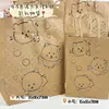 Bolsa de presente marrom de urso minimalista estilo Ins autodepreciativo, bolsa de compras de papel com bolinhas, bolsa de embalagem de presente fofa de grande capacidade