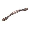 Tirador antiguo de aleación de zinc, nuevo estilo chino, estilo europeo, para puerta de armario, cajón, tirador de bronce rojo, tirador redondo de un solo orificio para armario.