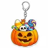 Llavero Divertido de Calabaza de Halloween Colgante de Caramelo Acrílico Superventas Transfronterizo Llavero Lindo de Dibujos Animados