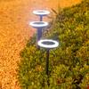2024 Novo Material ABS Rotativo Instalação Simples Controlado por Luz Inteligente Impermeável Decorativo Lâmpada de Solo Solar