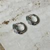 Pendientes de botón encantadores de perla gris plateado para mujer plata de ley 925 aguja plateada temperamento de estilo frío de alta gama nuevos pendientes pendientes
