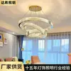 Lustre de cristal luxuoso para sala de jantar, luminária de alto padrão para sala de chá, 6 novas luminárias de mesa de jantar e de bar de designer, ferro