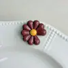 Pintado Goteo de Aceite Agujero Grande Flor Margarita DIY Funda para Teléfono Materiales de Decoración Hechos a Mano Accesorios Coloridos Piezas Pequeñas