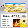 Fita de LED Cob Ultra Estreita Flexível 3/5/8mm Alta Luminosidade Proteção para os Olhos Tira de LED 12V/24V Stand de Exibição Armário Luz Linear