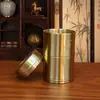 Caja de Palillos de Latón con Diseño de Bambú para Hogar Restaurante Práctica Portátil Hotel Gama Alta Sencilla Frasco de Palillos Fabricante Venta al por Mayor Hecho de Cobre