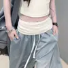 Conjunto de Chaleco de Verano de Moda para Niñas 2026 Nuevo Conjunto Casual de Pantalones de Pierna Ancha de Mezclilla para Niñas Mayores Tendencia