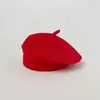 Boina infantil, gorro de lana tejido para niñas pequeñas, otoño e invierno, lindo sombrero de pintor con lazo, elegante y moderno