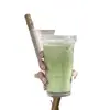 Vaso de Paja Vertical Rayado Casual con Tapa, Vaso de Agua de Aspecto Elegante Estilo Ins, Vaso para Leche Café, Vaso para Bebidas, Vaso para Café Helado