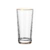 Copa de Vidrio Martillado con Borde Dorado, Taza Transparente para Beber Estilo Ins para el Hogar, Regalo de Nicho de Gama Alta, Venta al por Mayor de Vasos para Jugo