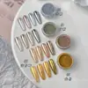 Polvo Espejo Mágico Astringente, Polvo Espejo Perlado de Alto Brillo Explosivo, Polvo de Brillo Delicado de Alta Gama, Decoración Personalizada para Uñas Dorado y Plateado