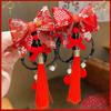 Tocado de horquilla para niña, tocado de niña pequeña, flor, linda peluca, trenza, lazo de niña, horquilla, accesorios para el cabello de Año Nuevo