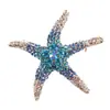 Moda Estilo Coreano y Ecológica Aleación Romántica Broche de Estrella de Mar Completamente Diamantado Hebilla de Pecho Versátil Accesorios para el Pecho para Mujeres