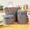 Bolsa de almuerzo cilíndrica con aislamiento especial transfronterizo, bolsa de aluminio para hielo, bolsa de almuerzo fresca, bolsa de aislamiento portátil redonda, venta al por mayor