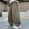 Pantalones para Niños Estilo Primavera y Otoño 2026 Estilo Nuevo Niños Medianos y Grandes Ropa de Otoño para Niños Pantalones de Pierna Recta para Niños Pantalones Casuales de Pierna Ancha para Otoño