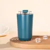 Nueva Taza Termo de Acero Inoxidable 304 de Aspecto Elegante, Mini Simple Portátil para Café, Taza de Agua para Deportes al Aire Libre con Tapa