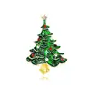 Nova Série de Natal Desenho Animado Broche Árvore de Natal Alce Boneco de Neve Papai Noel Enfeites Fofos Roupas Atacado