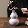 Vaso de Cerâmica Cabaça com Esmalte Cristalizado para Uso Doméstico, Recipiente de Arranjo de Flores de Alto Valor, Vaso de Flores Hidropônico, Decoração de Casa, High-End