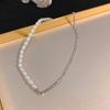 Colar de pérolas barrocas Nicho feminino luz de luxo Coringa amor frisado clavícula cadeia pingente elegante atacado ins estilo