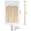 Palitos para Depilar de 150 mm, 50 Piezas de Palitos para Depilar, Palitos de Cera de Abejas, Herramientas Desechables de Madera Natural para Depilar y Raspar Cera