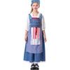 Fantasia Cosplay de Empregada de Mansão Francesa para Crianças no Halloween Vestido Longo de Empregada Medieval Pastoral Fantasia Familiar Doce