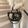 Bolso de lona casual estilo ins coreano, bolso de hombro tipo tote de gran capacidad para mujer, moda otoño e invierno, bolso de mano para estudiante