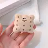 Grampo de Cabelo de Pelúcia Biscoito de Chocolate Outono Inverno Clipe Nariz Vermelho Fofo Feminino Presilha Tubarão Traseira Acessórios de Cabelo