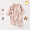 Ropa Estilo Monje para Recién Nacidos, Algodón Puro Grado A, Mameluco para Bebé de 0-3 Meses, Conjunto Estilo Mariposa para Todas las Estaciones, Mono para Bebé Niña