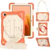 Para Samsung Tab A7 T500 correa de hombro de silicona colorida funda protectora T505PC soporte funda trasera de silicona anticaídas