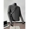 Ropa interior base de manga larga para deportes y fitness para mujer, cuello alto, estilo americano, sudadera cálida con media cremallera, para primavera y otoño, comercio exterior