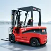 Montacargas eléctrico Zhongyuan de 2 toneladas, ion-litio, hidráulico, desplazamiento lateral, para conductor, tracción en cuatro ruedas, energía nueva, montacargas móvil elevador