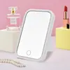 Espelho de maquiagem LED com luz Smart Touch Internet Celebrity Live Desktop Light-filling Mirror Desktop Estudante Beleza USB Dressing Mirror