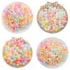 Cuentas de gelatina acrílica mágicas de caramelo, hechas a mano, con cuentas de agujero recto, transparentes, sueltas, para pulseras, accesorios para el cabello.