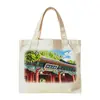 Bolsa de Lona Universitária com Logo Personalizado, Bolsa de Lona Promocional Escolar Comemorativa de Formatura, Bolsa Tote de Ombro para Estudante de Grande Capacidade