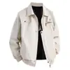Jaqueta casual de trabalho ao ar livre para primavera e outono, jaqueta de camada única em cor sólida, peça de outer wear da moda para exportação