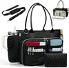 Bolso Tote de Pana Gran Capacidad Multibolsillos de Mano Correa de Hombro Desmontable Hombro Único Cruzado Bolso para Maestro Viaje