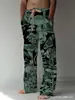 Pantalones de AliExpress de Venta Caliente Transfronterizos Sueltos Casuales Comercio Exterior Europeo y Americano Rectos Impresión 3D Cintura Alta Pierna Ancha
