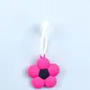 Colgante Llavero Botella de Agua de Goma Suave PVC Accesorio Taza Térmica Colgante de Flor Colorida Dopamina