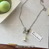 Súper Lindo~ Collar de Manzana Verde Lindo e Infantil para Mujer, Diseño de Nicho, Collar Elegante, Accesorios Dulces para Suéter de Chica