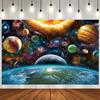 Pano de fundo para fotos interestelares com tema transfronteiriço, decoração de aniversário, banner para festa de fim de ano, pano de fundo para fotos